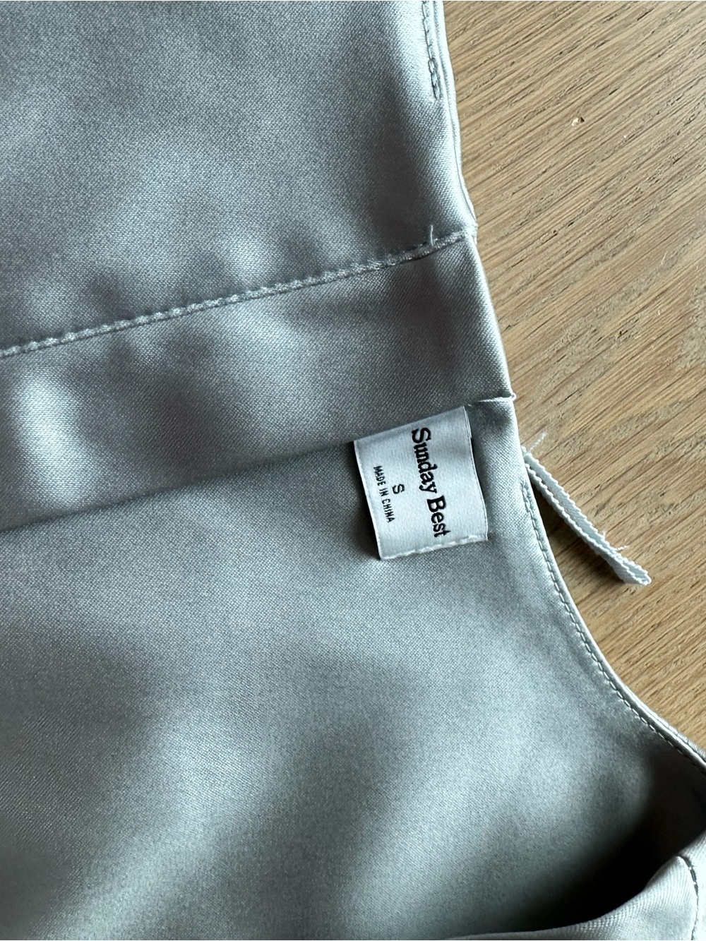 Aritzia Sunday Best Shiloh Satin Bustier NWT Sterling Blue Size S - Picture 6 of 9